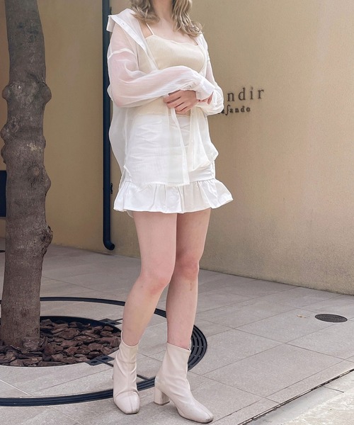 Crea titty&Co. PETIT（クレアティティーアンドコープチ）の「【Crea titty&Co.PETIT】Crea フリルミニスカート（スカート・レディース・オフホワイト/ブラック・SMALL/MEDIUM）」の14枚目の写真