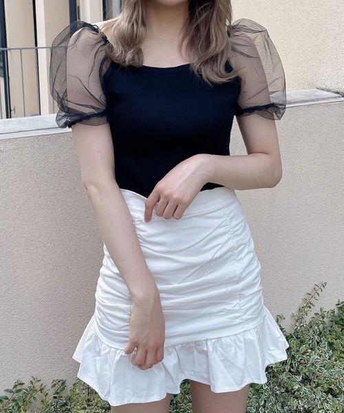 Crea titty&Co. PETIT（クレアティティーアンドコープチ）の「【Crea titty&Co.PETIT】Crea フリルミニスカート（スカート・レディース・オフホワイト/ブラック・SMALL/MEDIUM）」の17枚目の写真