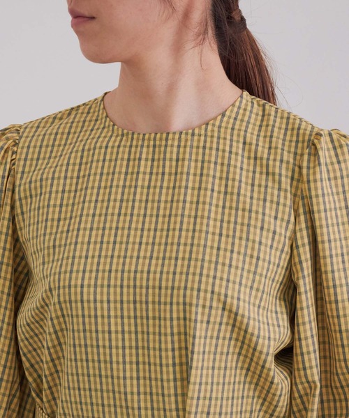 MADEMOISELLE ROPE'（マドモアゼル ロペ）の「<Natsuko Akahani>2way パフスリーブロングワンピース（ワンピース・レディース・ベージュ/オフホワイト/ライトグリーン・38）」の7枚目の写真