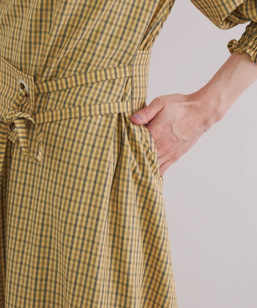 MADEMOISELLE ROPE'（マドモアゼル ロペ）の「<Natsuko Akahani>2way パフスリーブロングワンピース（ワンピース・レディース・ベージュ/オフホワイト/ライトグリーン・38）」の17枚目の写真