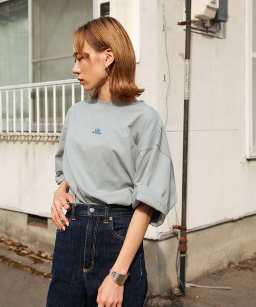 Piko（ピコ）の「【別注】【PIKO】 古着風 トロピカル ガール イージーケア 高密度ビッグシルエット アニメチックイラストTシャツ（Tシャツ/カットソー・メンズ・ホワイト/ブラック/ベージュ/ネイビー/ピンク/ブルー/グリーン・MEDIUM/LARGE）」の15枚目の写真