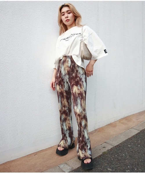 FIG&VIPER（フィグアンドバイパー）の「ダークタイダイプリーツPT（その他パンツ・レディース・ブルー/グリーン・FREE）」の4枚目の写真