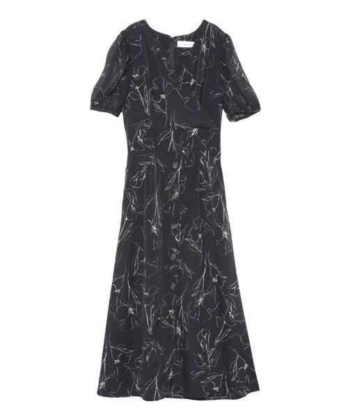 LAGUNAMOON（ラグナムーン）の「シアースリーブフラワーワンピース（ワンピース・レディース・アイボリー/ブラック/ターコイズブルー・SMALL/MEDIUM）」の18枚目の写真