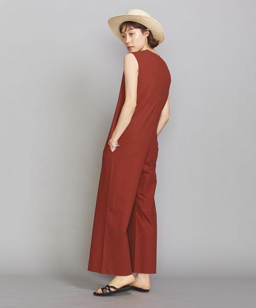 BEAUTY&YOUTH UNITED ARROWS（ビューティーアンドユースユナイテッドアローズ）の「BY コットンディープVネックオールインワン（つなぎ/オールインワン・レディース・ブラック/オレンジ系その他・SMALL/MEDIUM）」の5枚目の写真