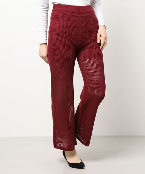 Kari & lili（カウリアンドリィリィ）の「メッシュニットパンツ（その他パンツ・レディース・ダークグレー/ブラック/ワインレッド・FREE）」の12枚目の写真