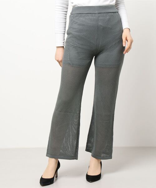 Kari & lili（カウリアンドリィリィ）の「メッシュニットパンツ（その他パンツ・レディース・ダークグレー/ブラック/ワインレッド・FREE）」の13枚目の写真