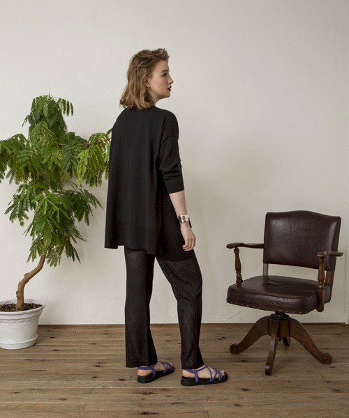 Kari & lili（カウリアンドリィリィ）の「メッシュニットパンツ（その他パンツ・レディース・ダークグレー/ブラック/ワインレッド・FREE）」の8枚目の写真