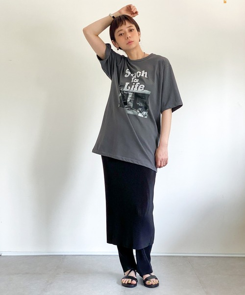 ottilie(オティーリエ)の「プリーツレイヤードパンツ(その他パンツ・レディース・ブラック/ベージュ・FREE)」の6枚目の写真