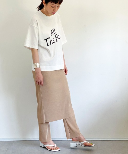 ottilie(オティーリエ)の「プリーツレイヤードパンツ(その他パンツ・レディース・ブラック/ベージュ・FREE)」の10枚目の写真