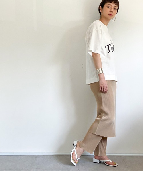 ottilie(オティーリエ)の「プリーツレイヤードパンツ(その他パンツ・レディース・ブラック/ベージュ・FREE)」の13枚目の写真