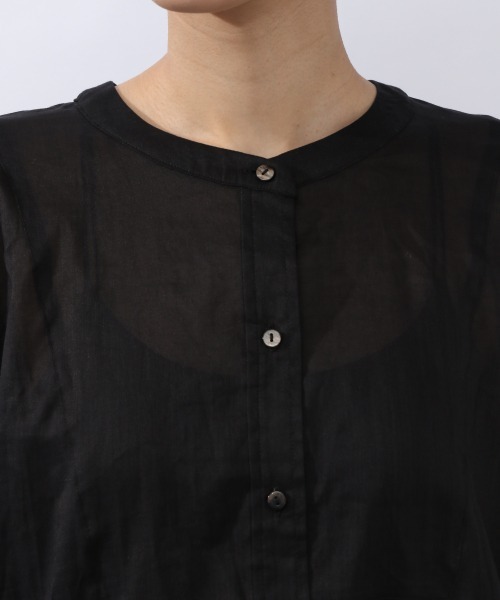 JEANASIS（ジーナシス）の「シアーリネンスリットロングシャツ/952901（シャツ/ブラウス・レディース・ピンク/ブラック/ホワイト・FREE）」の13枚目の写真