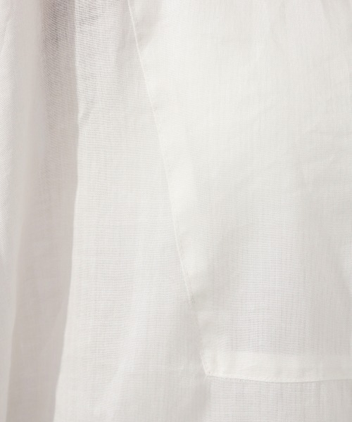 JEANASIS（ジーナシス）の「シアーリネンスリットロングシャツ/952901（シャツ/ブラウス・レディース・ピンク/ブラック/ホワイト・FREE）」の4枚目の写真