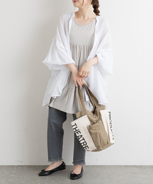 PUAL CE CIN（ピュアルセシン）の「【Du noir・WEB限定】ラミー2WAYブラウス（シャツ/ブラウス・レディース・ホワイト/ライトグレー/ブラック/ベージュ・FREE）」の10枚目の写真