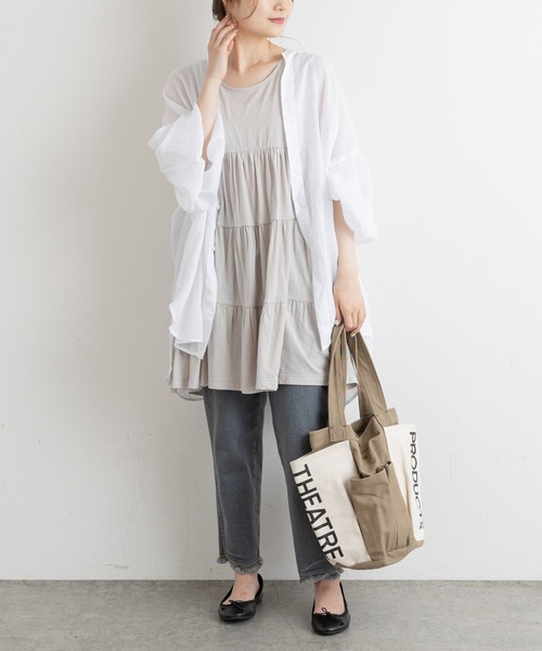 PUAL CE CIN（ピュアルセシン）の「【Du noir・WEB限定】ラミー2WAYブラウス（シャツ/ブラウス・レディース・ホワイト/ライトグレー/ブラック/ベージュ・FREE）」の11枚目の写真