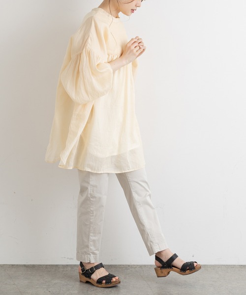 PUAL CE CIN（ピュアルセシン）の「【Du noir・WEB限定】ラミー2WAYブラウス（シャツ/ブラウス・レディース・ホワイト/ライトグレー/ブラック/ベージュ・FREE）」の21枚目の写真