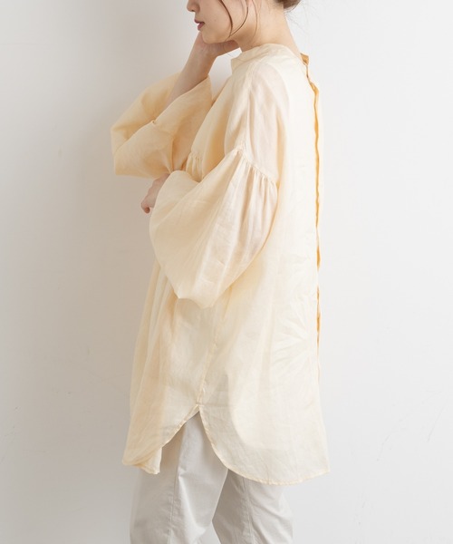 PUAL CE CIN（ピュアルセシン）の「【Du noir・WEB限定】ラミー2WAYブラウス（シャツ/ブラウス・レディース・ホワイト/ライトグレー/ブラック/ベージュ・FREE）」の17枚目の写真