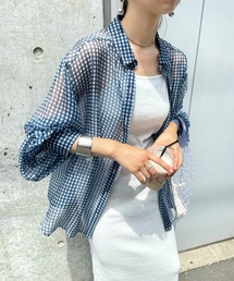 WHO'S WHO gallery | シフォンギンガムシャツ(シャツ/ブラウス)