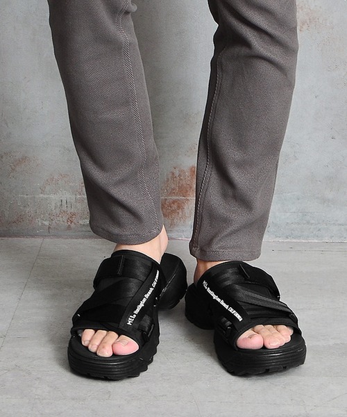 MinoriTY(マイノリティ)の「【MEI】リサイクルナイロン厚底スポーツサンダル(サンダル・メンズ・ブラック/オリーブ・M/L)」の5枚目の写真