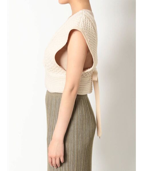 MERCURYDUO（マーキュリーデュオ）の「ミックスヤーンニットビスチェ（ニット/セーター・レディース・ブラウン/アイボリー・FREE）」の9枚目の写真