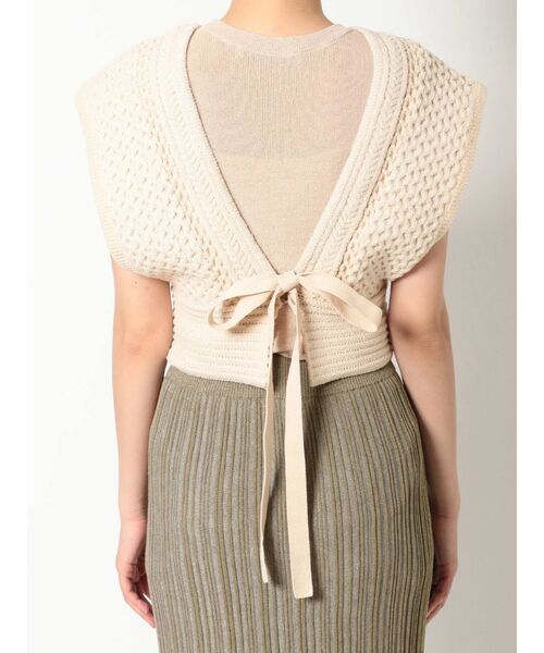 MERCURYDUO（マーキュリーデュオ）の「ミックスヤーンニットビスチェ（ニット/セーター・レディース・ブラウン/アイボリー・FREE）」の15枚目の写真