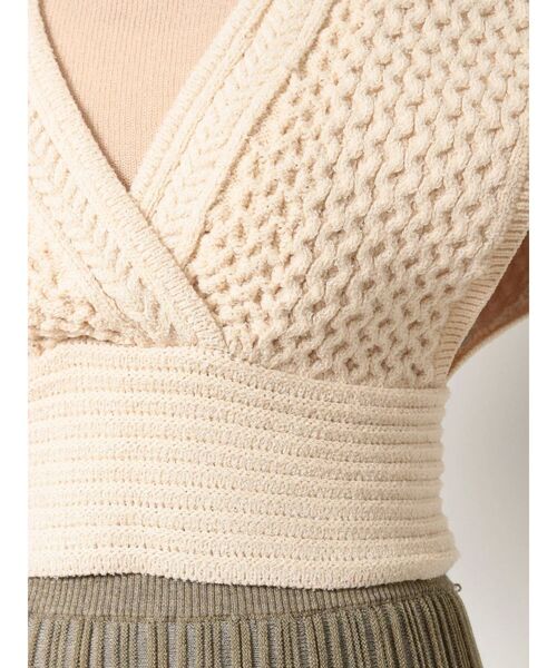 MERCURYDUO（マーキュリーデュオ）の「ミックスヤーンニットビスチェ（ニット/セーター・レディース・ブラウン/アイボリー・FREE）」の18枚目の写真