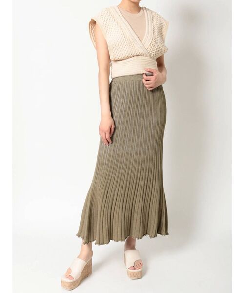 MERCURYDUO（マーキュリーデュオ）の「ミックスヤーンニットビスチェ（ニット/セーター・レディース・ブラウン/アイボリー・FREE）」の19枚目の写真