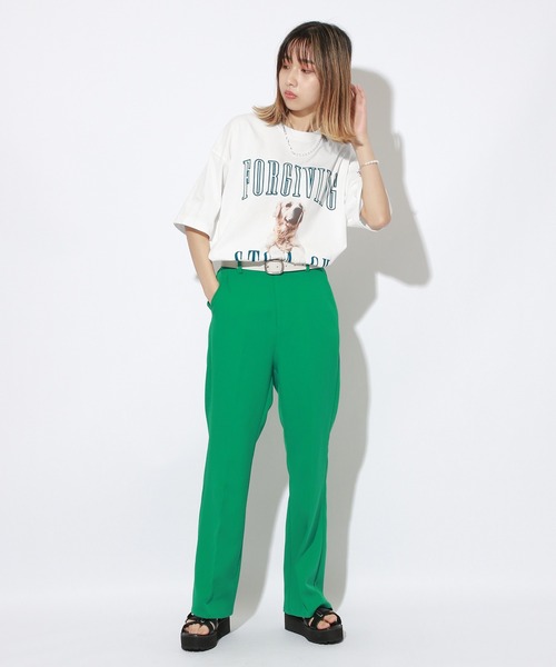 PBLIM（ページボーイリム）の「【PAGEBOYLIM】ドッググラフィックT（Tシャツ/カットソー・レディース・ネイビー/オフホワイト・MEDIUM/LARGE）」の7枚目の写真