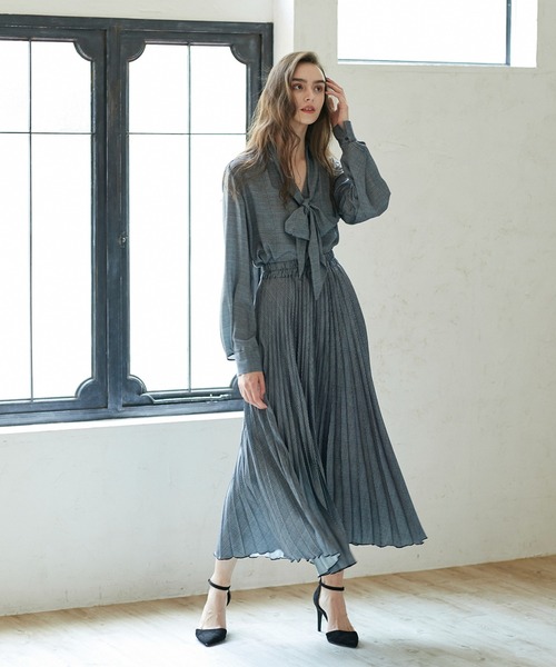 INED CLARO（イネドクラロ）の「《INED CLARO》プリーツロングスカート【セットアップ対応】（スカート・レディース・ブラック/ブラウン/グレー・フリー）」の13枚目の写真