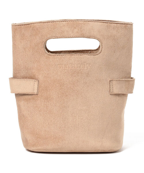 BEAMS BOY（ビームスボーイ）の「maturely / Felt Suede Tarp Bag S（ハンドバッグ・レディース・ベージュ・ONE SIZE）」の2枚目の写真
