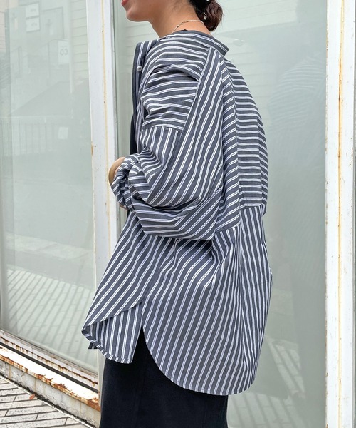omekashi ドルマンビッグストライプシャツ Omekashi（オメカシ）の「ドルマンビッグストライプシャツ