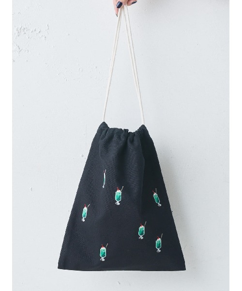 BEARDSLEY（ビアズリー）の「ソーダ刺繍BAG（トートバッグ・レディース・ホワイト/ブラック・FREE）」の2枚目の写真