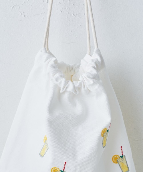 BEARDSLEY（ビアズリー）の「ソーダ刺繍BAG（トートバッグ・レディース・ホワイト/ブラック・FREE）」の13枚目の写真