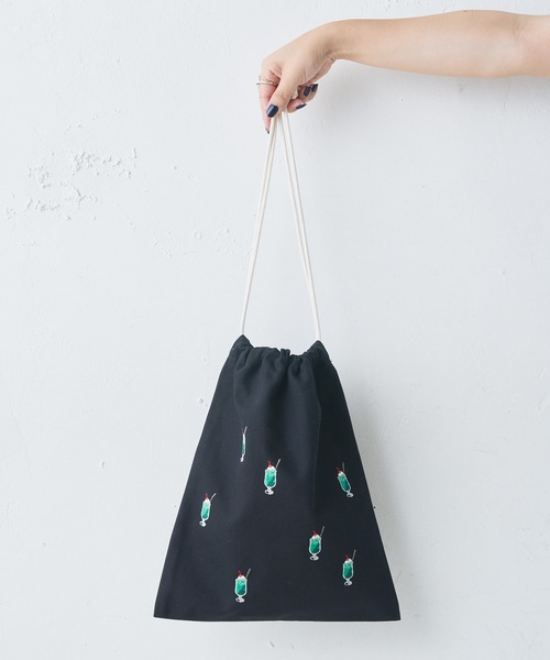 BEARDSLEY（ビアズリー）の「ソーダ刺繍BAG（トートバッグ・レディース・ホワイト/ブラック・FREE）」の11枚目の写真