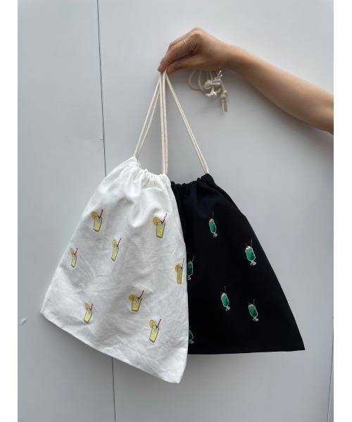 BEARDSLEY（ビアズリー）の「ソーダ刺繍BAG（トートバッグ・レディース・ホワイト/ブラック・FREE）」の3枚目の写真