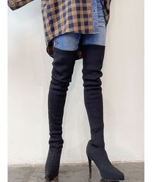 GYDA | インストームサイハイニットブーツ(ブーツ)