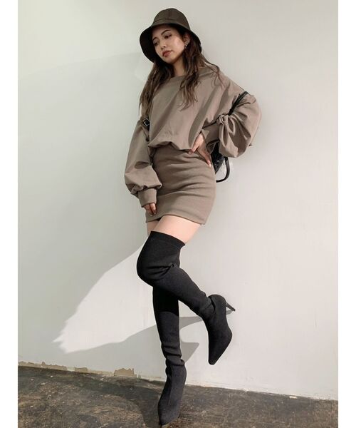 GYDA（ジェイダ）の「インストームサイハイニットブーツ（ブーツ・レディース・ブラック・SMALL/MEDIUM/LARGE）」の12枚目の写真