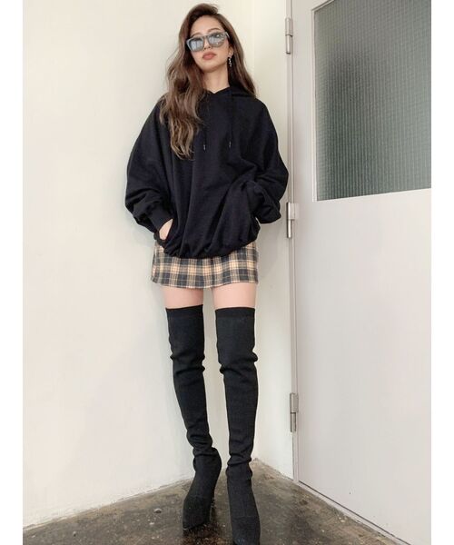 GYDA（ジェイダ）の「インストームサイハイニットブーツ（ブーツ・レディース・ブラック・SMALL/MEDIUM/LARGE）」の17枚目の写真