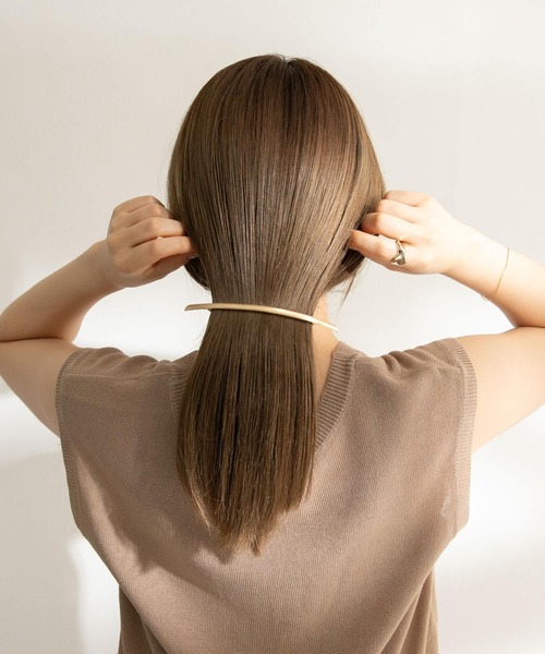 SMELLY（スメリー）の「メタルロングバーバレッタ（バレッタ/ヘアクリップ・レディース・ゴールド・-）」の22枚目の写真