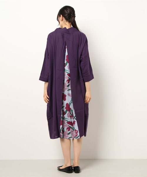 カヤ（カヤ）の「【カヤ】千代の八掛 あやめワンピース（ワンピース・レディース・パープル/ネイビー/グレー・FREE）」の5枚目の写真