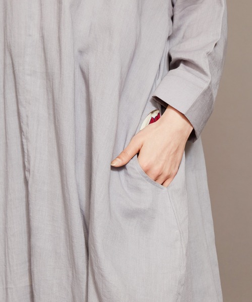 カヤ（カヤ）の「【カヤ】千代の八掛 あやめワンピース（ワンピース・レディース・パープル/ネイビー/グレー・FREE）」の10枚目の写真