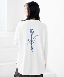 MILKFED. | EMBROIDERED TULIP L/S TOP(Tシャツ/カットソー)