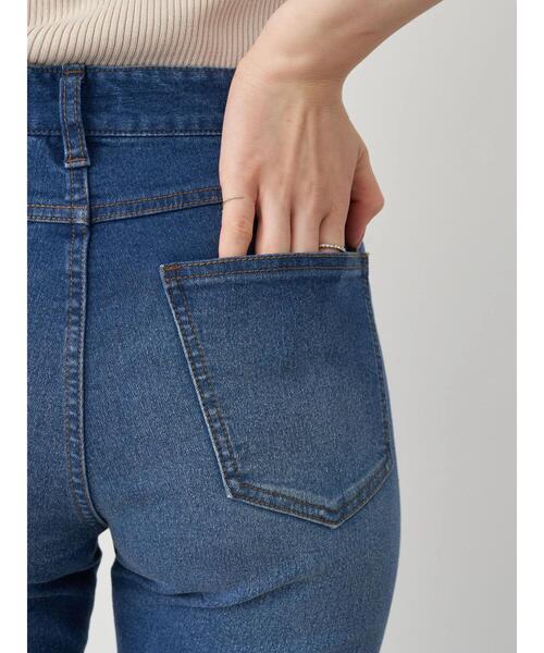 earth music&ecology（アースミュージックアンドエコロジー）の「デニムスキニーパンツ ＊（デニムパンツ・レディース・ブラック/ダークインディゴブルー/インディゴブルー・M/L/S）」の13枚目の写真