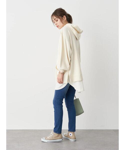 earth music&ecology（アースミュージックアンドエコロジー）の「デニムスキニーパンツ ＊（デニムパンツ・レディース・ブラック/ダークインディゴブルー/インディゴブルー・M/L/S）」の15枚目の写真