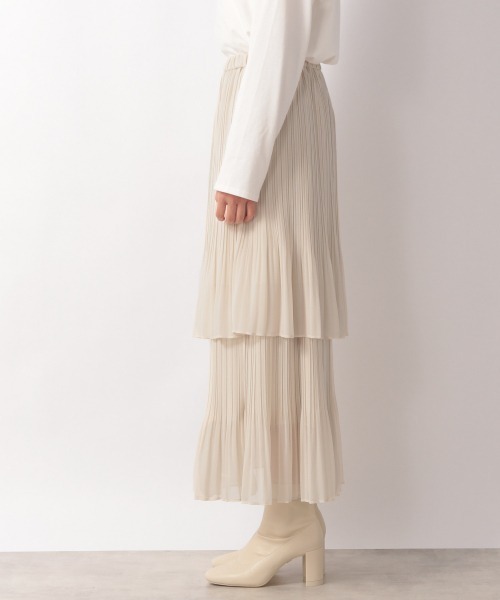 LOWRYS FARM（ローリーズファーム）の「プリーツティアードスカート　217199（スカート・レディース・アイボリー/ブラック/ブルー・FREE）」の5枚目の写真