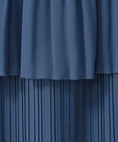 LOWRYS FARM（ローリーズファーム）の「プリーツティアードスカート　217199（スカート・レディース・アイボリー/ブラック/ブルー・FREE）」の4枚目の写真