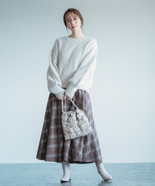 Andemiu（アンデミュウ）の「カタアゼニット216859（ニット/セーター・レディース・ブラウン/ブルー/アイボリー・FREE）」の16枚目の写真