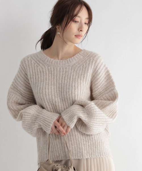 Andemiu（アンデミュウ）の「カタアゼニット216859（ニット/セーター・レディース・ブラウン/ブルー/アイボリー・FREE）」の21枚目の写真