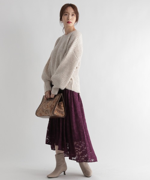 Andemiu（アンデミュウ）の「カタアゼニット216859（ニット/セーター・レディース・ブラウン/ブルー/アイボリー・FREE）」の17枚目の写真