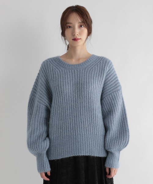 Andemiu（アンデミュウ）の「カタアゼニット216859（ニット/セーター・レディース・ブラウン/ブルー/アイボリー・FREE）」の14枚目の写真