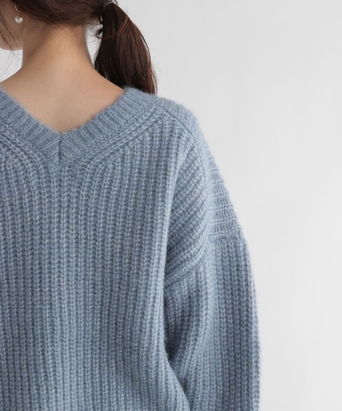 Andemiu（アンデミュウ）の「カタアゼニット216859（ニット/セーター・レディース・ブラウン/ブルー/アイボリー・FREE）」の20枚目の写真